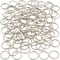 Steel Split Rings 20mm Jewelers Clasp Charm Links Connection Parts 100Pcs